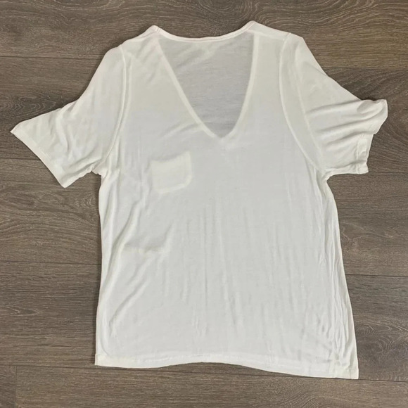 Aritzia Wilfred Free Women’s Libre T-Shirt Oversized V-neck Short Sleeve White - Picture 10 of 10